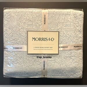 🎁MORRIS & Co King Duvet Set - 100% Cotton - Subtle Textured 3 Piece Set - Green